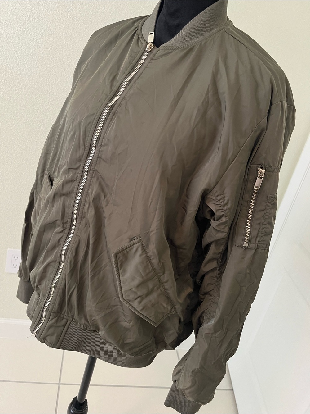 H&M Olive Green Bomber Jacket